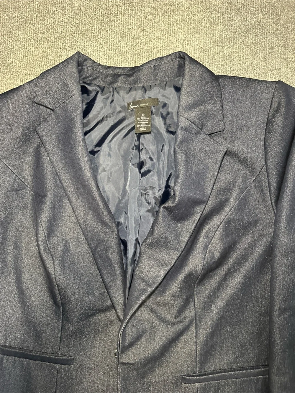 Lane Bryant Navy Single-Button Blazer